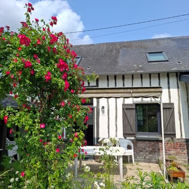 Longère normande rénovée, jardin