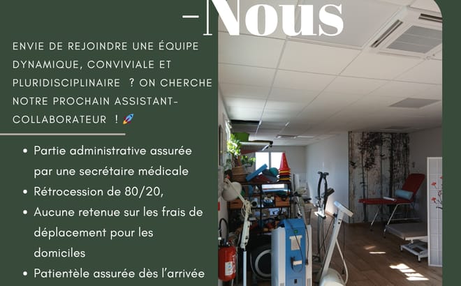 Remplacement kiné dès maintenant + installation possible en août – Maison de santé